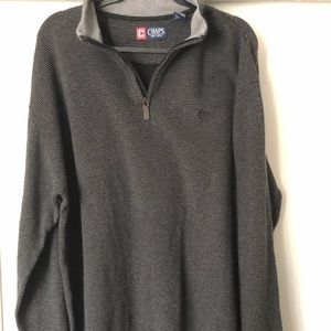 Chaps-Ralph Lauren striped 1/4 zip up sweater